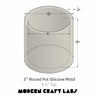 3" Round Silicone Pot Mold