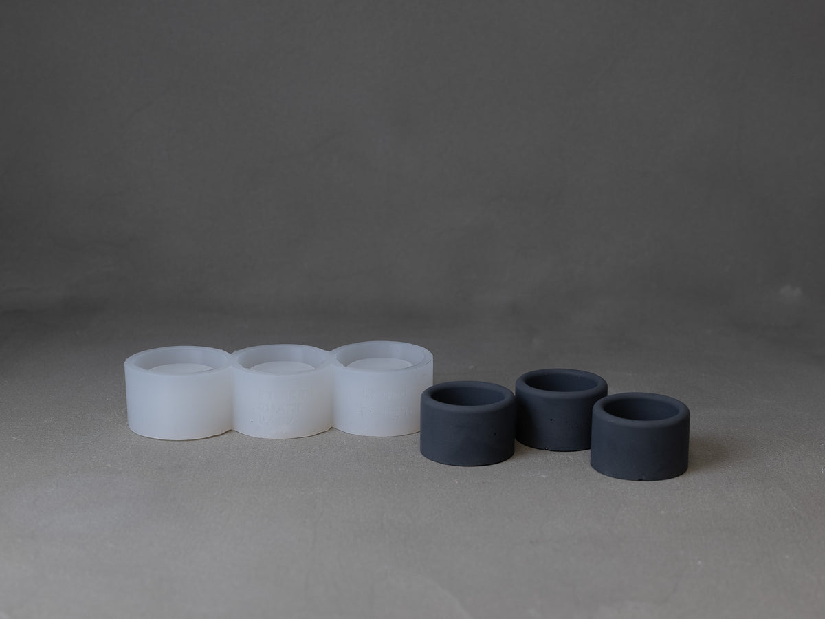 Trio Round Tea Light Candle Silicone Mold Modern Craft Labs
