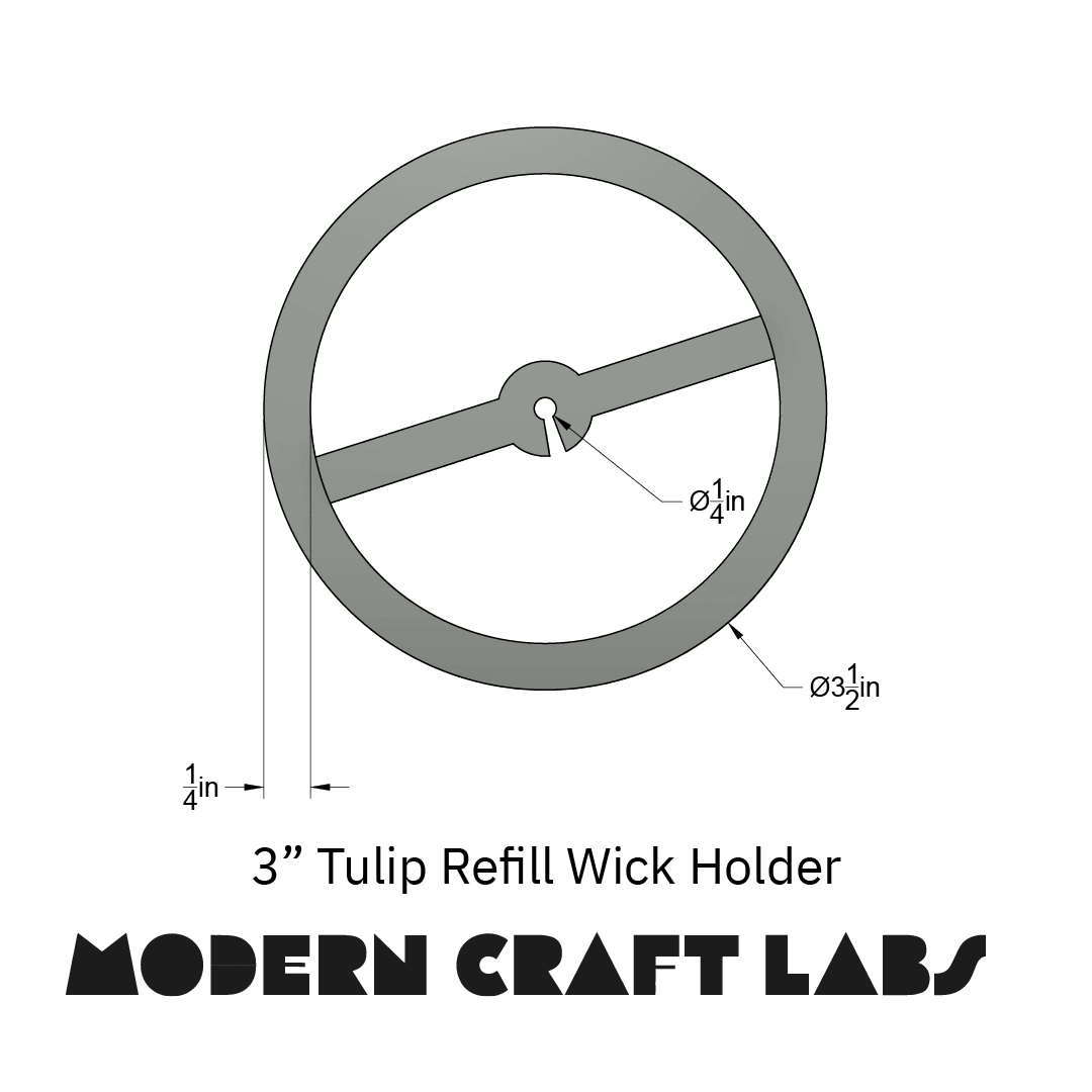 3" Tulip Candle Refill Silicone Mold Modern Craft Labs