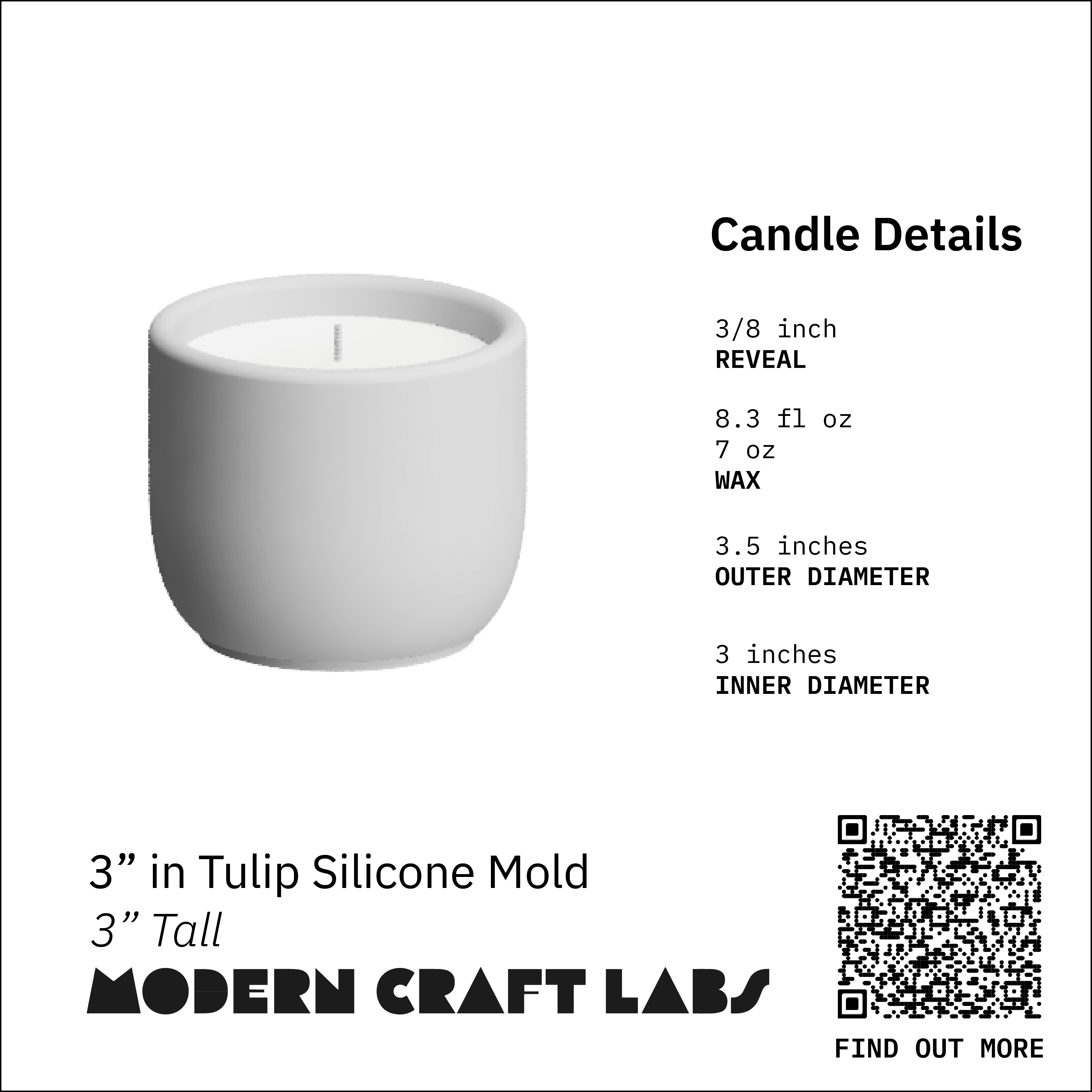 Tulip Silicone Mold Candle Jar