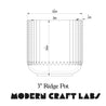 3" Ridge Silicone Pot Mold - Modern Craft Labs