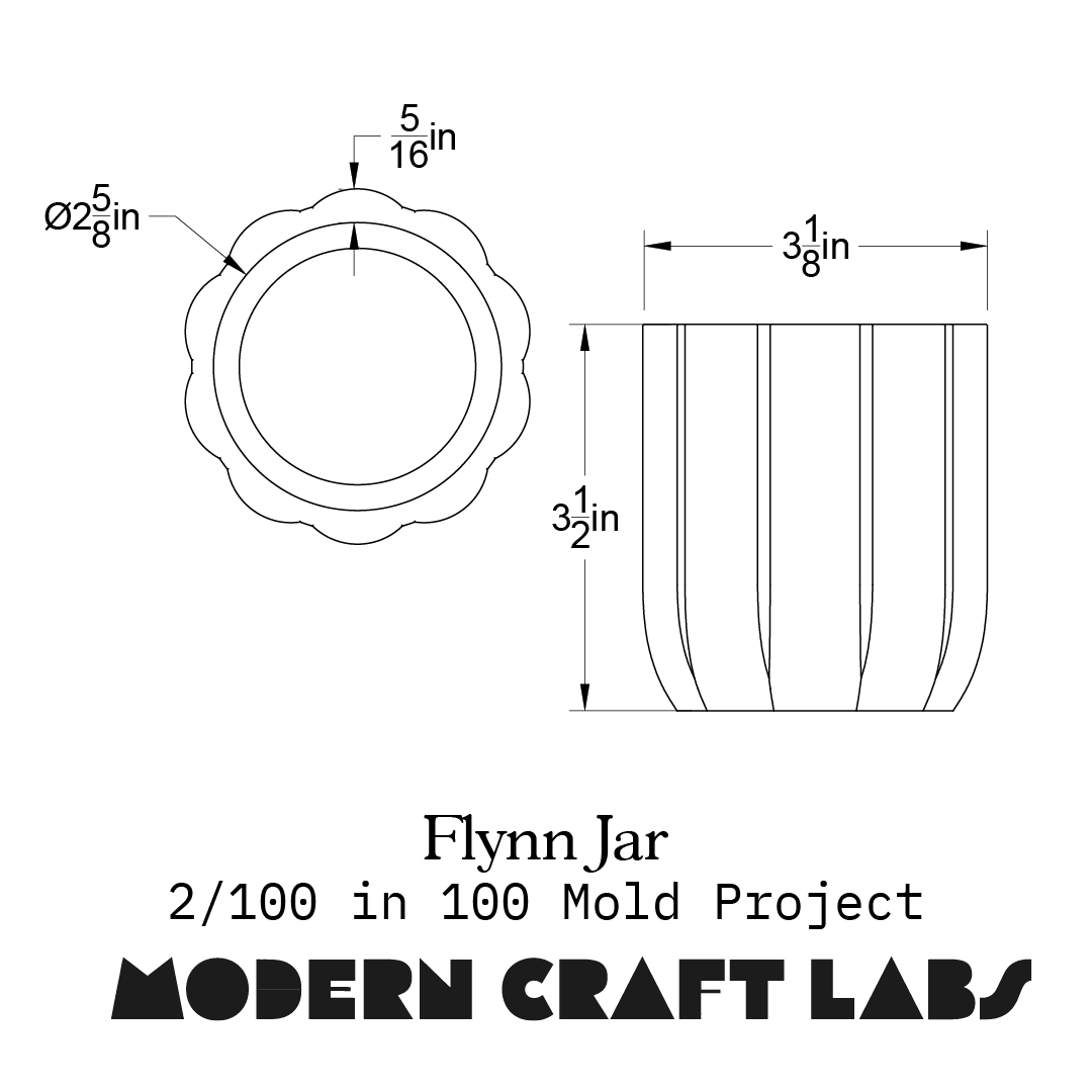 Flynn Jar Silicone Mold 2/100 - Modern Craft Labs