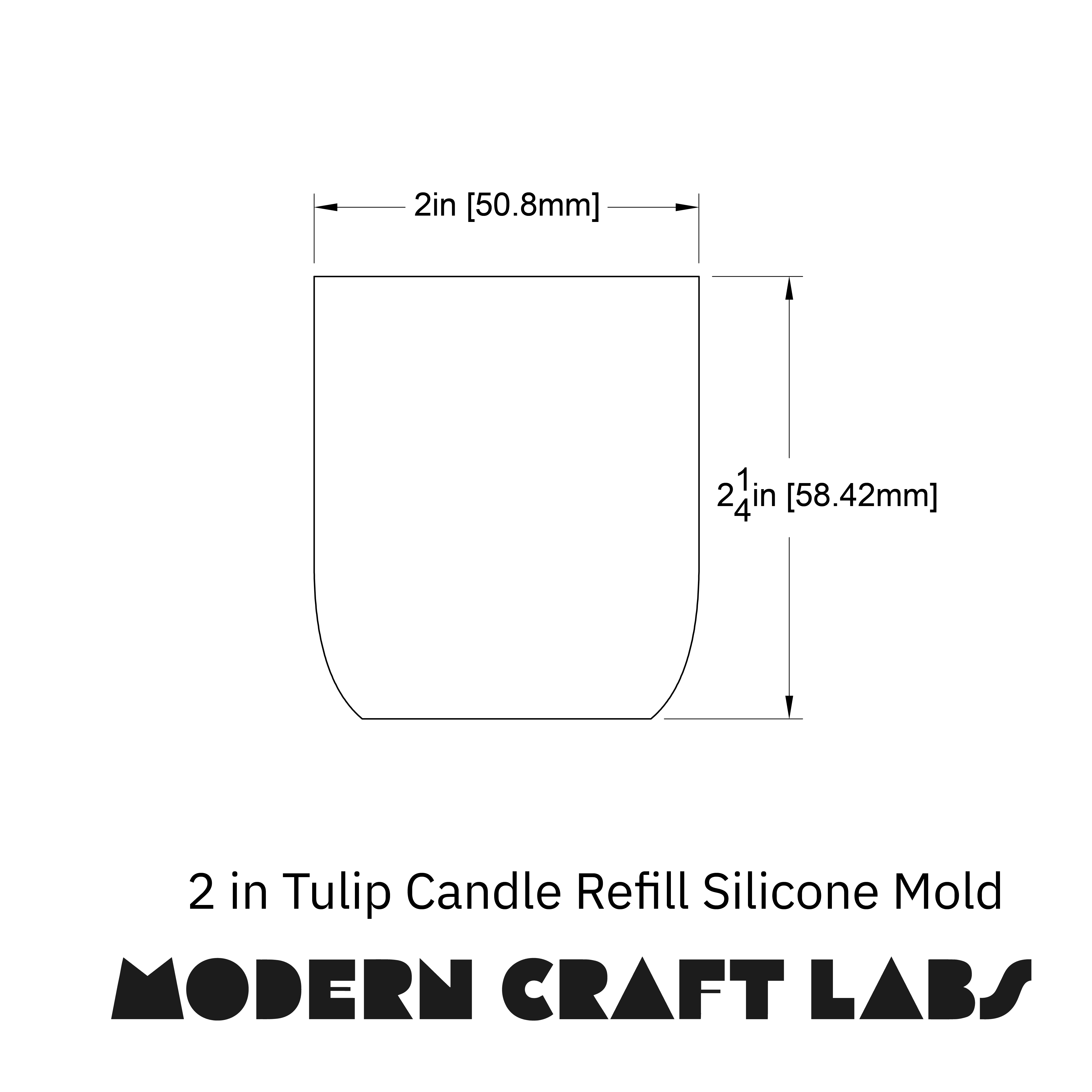 2 in Tulip Candle Refill Mold - Modern Craft Labs