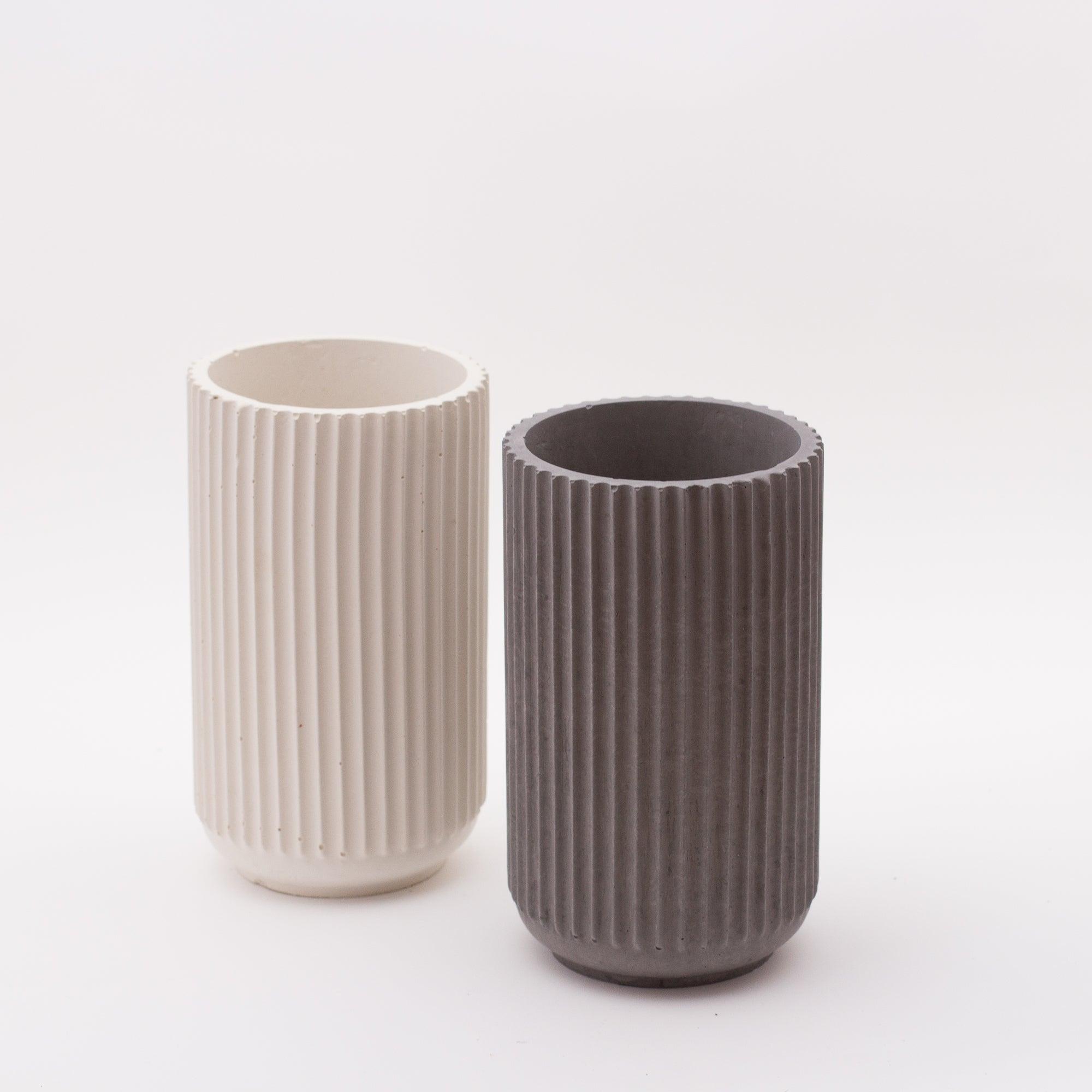 3" Ridge Tall Silicone Vase Mold - Modern Craft Labs