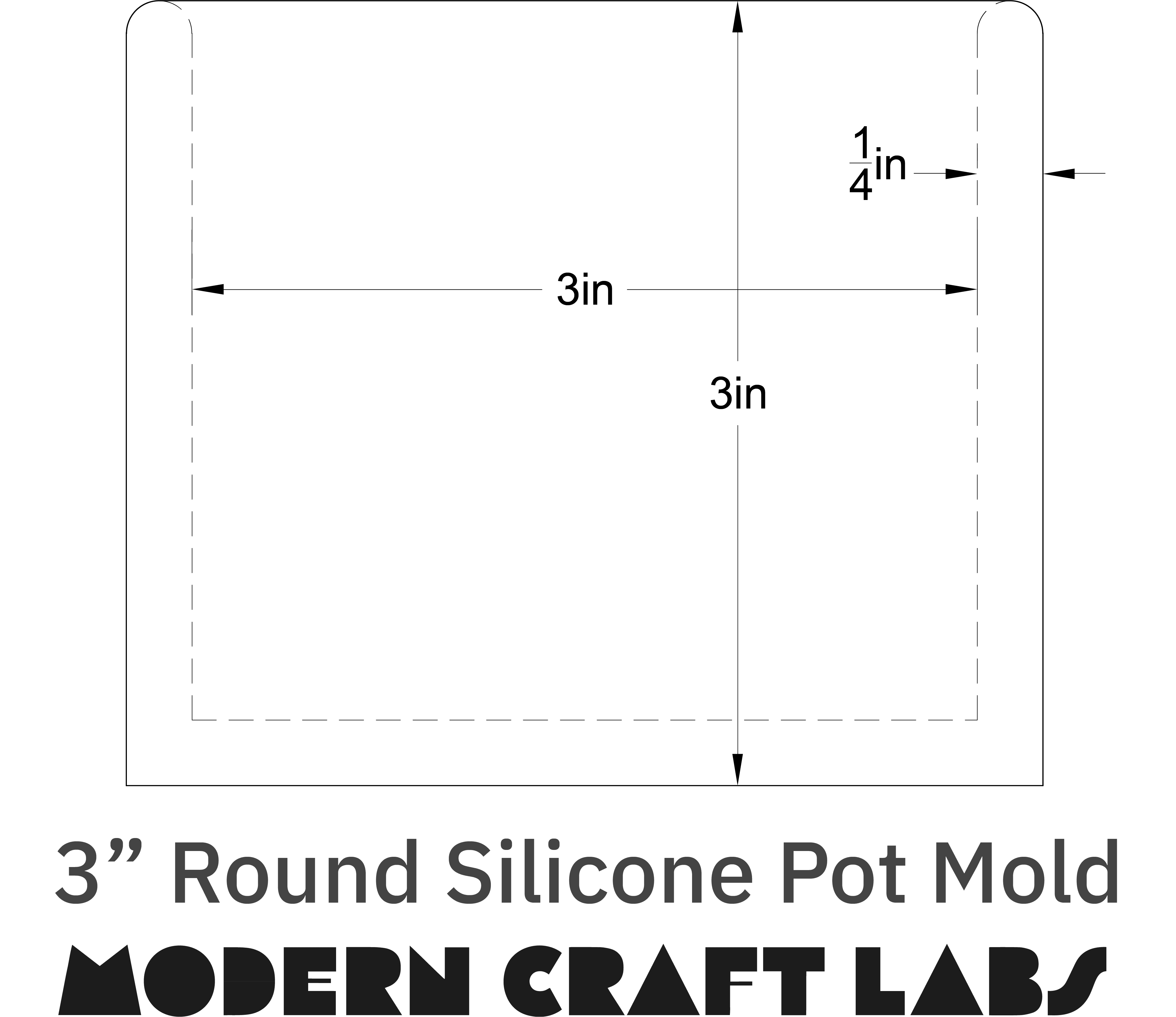 3 Round Silicone Pot Mold