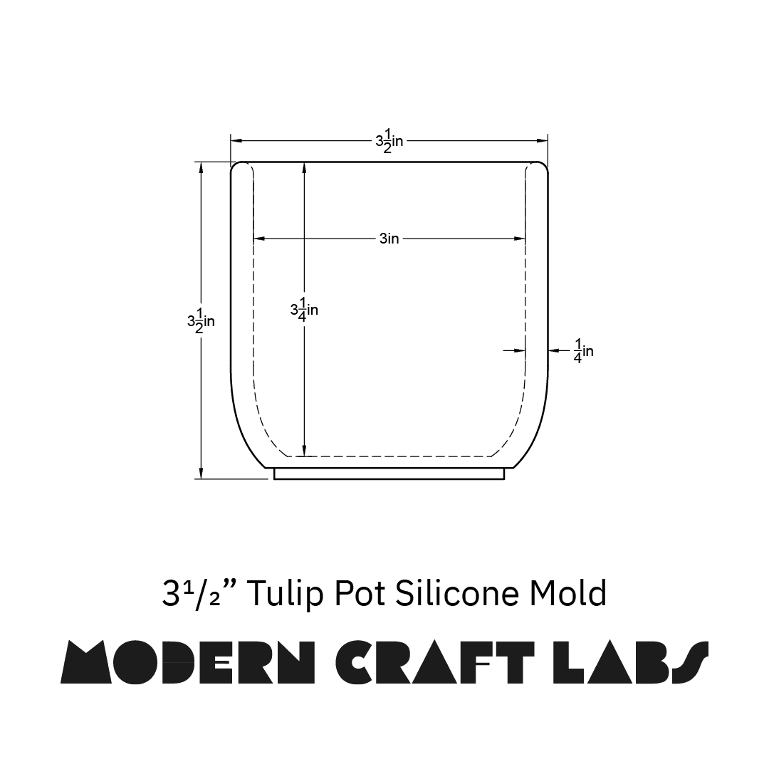 3 Tulip Silicone Pot Mold – Modern Craft Labs