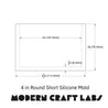 4" Round Short Silicone Pot Mold - Modern Craft Labs