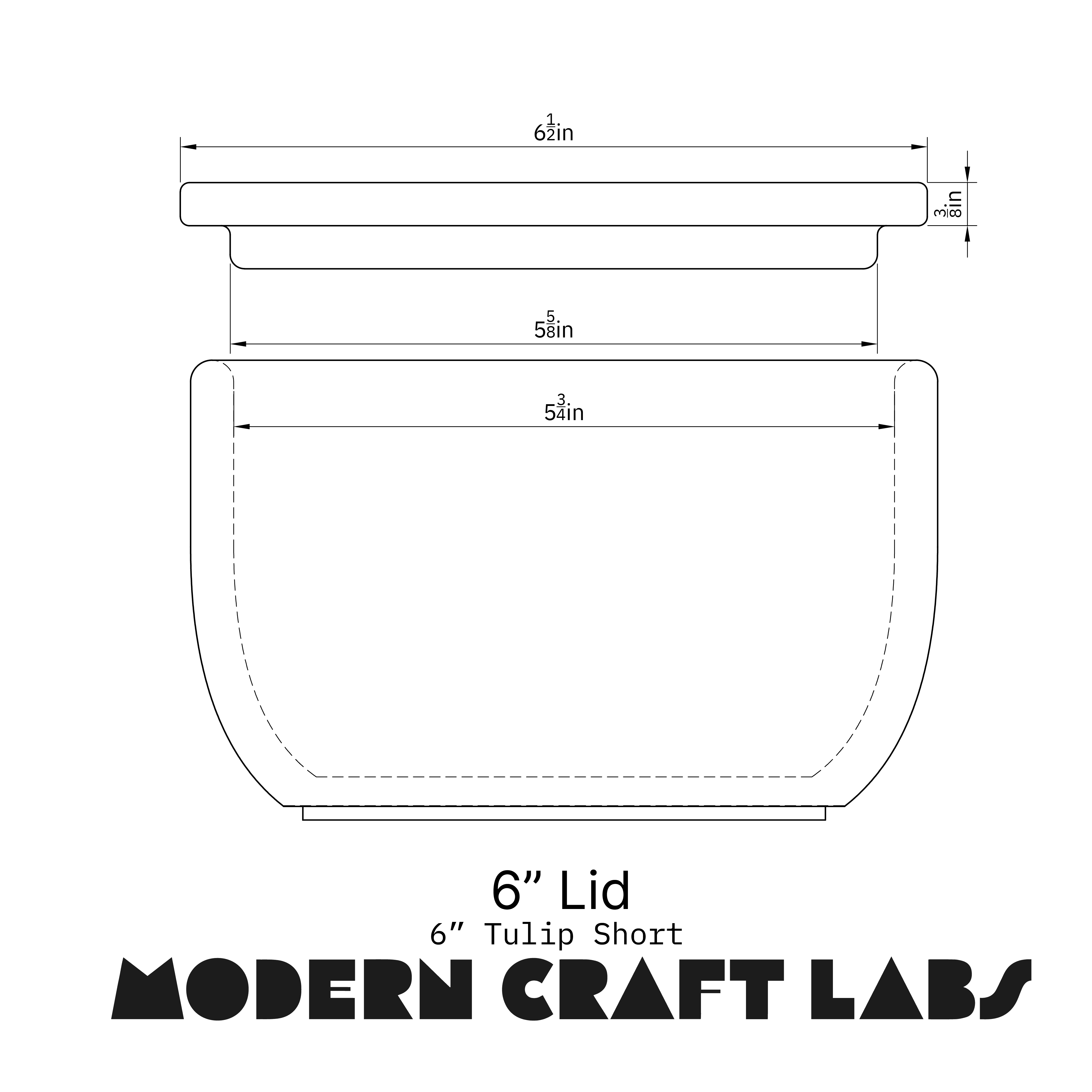 6" Lid Silicone Mold - Modern Craft Labs