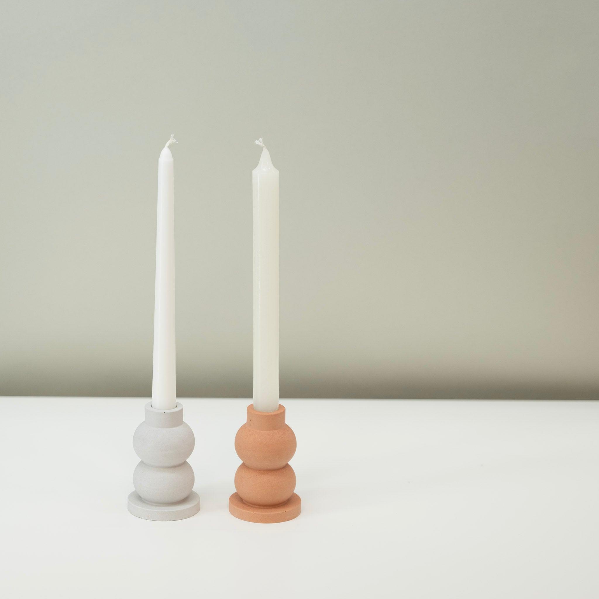 Minimalist DIY Candle Holder Concrete Silicone Mold