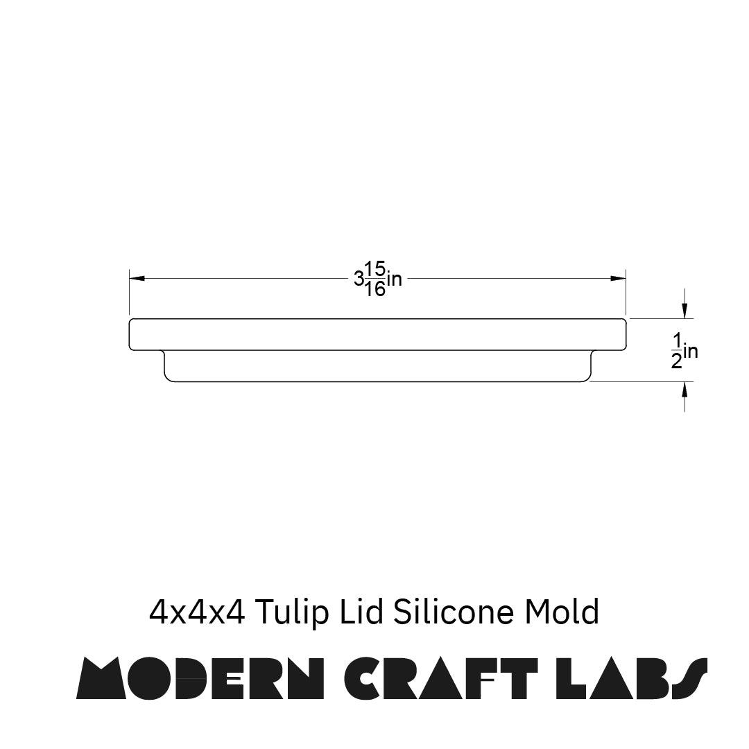 Tulip Silicone Mold 4"x4"x4" Gift Box Size - Modern Craft Labs